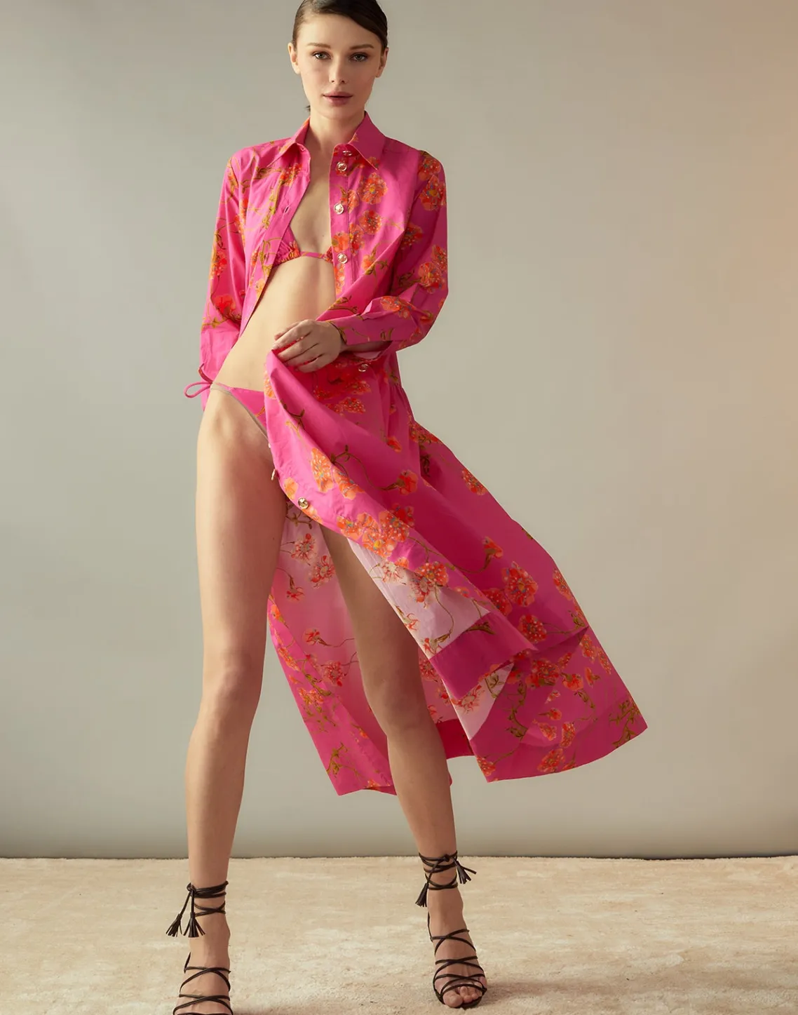 Cynthia Rowley Perennial Shirt Dress PNKFL Best