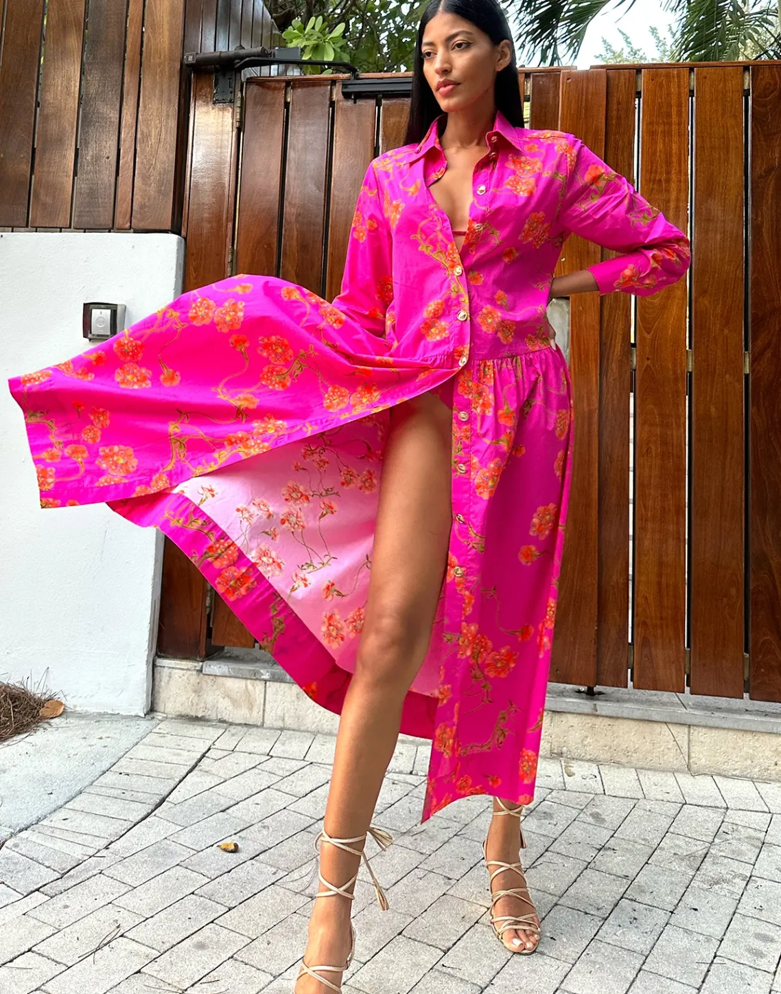 Cynthia Rowley Perennial Shirt Dress PNKFL Best