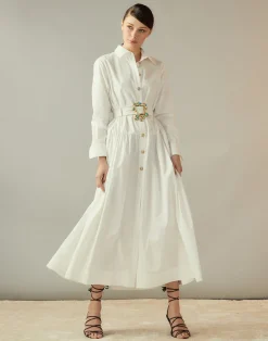 Cynthia Rowley Perennial Shirt Dress White Outlet