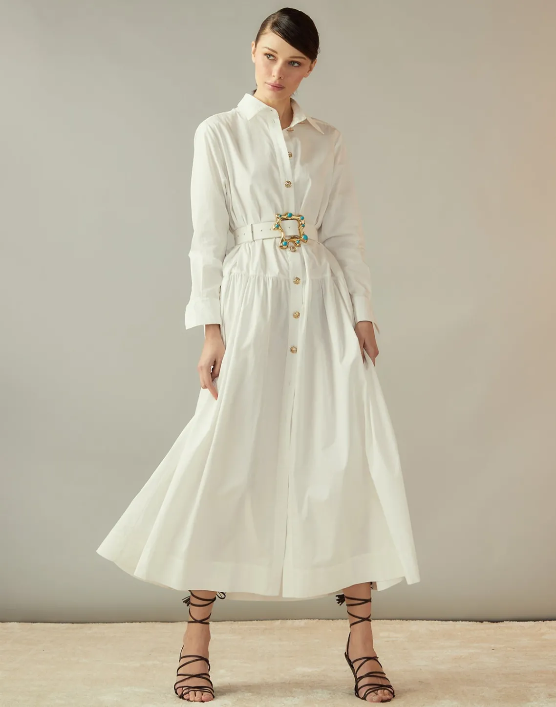 Cynthia Rowley Perennial Shirt Dress White Outlet