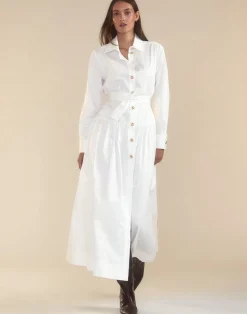 Cynthia Rowley Perennial Shirt Dress White Outlet