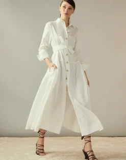 Cynthia Rowley Perennial Shirt Dress White Outlet