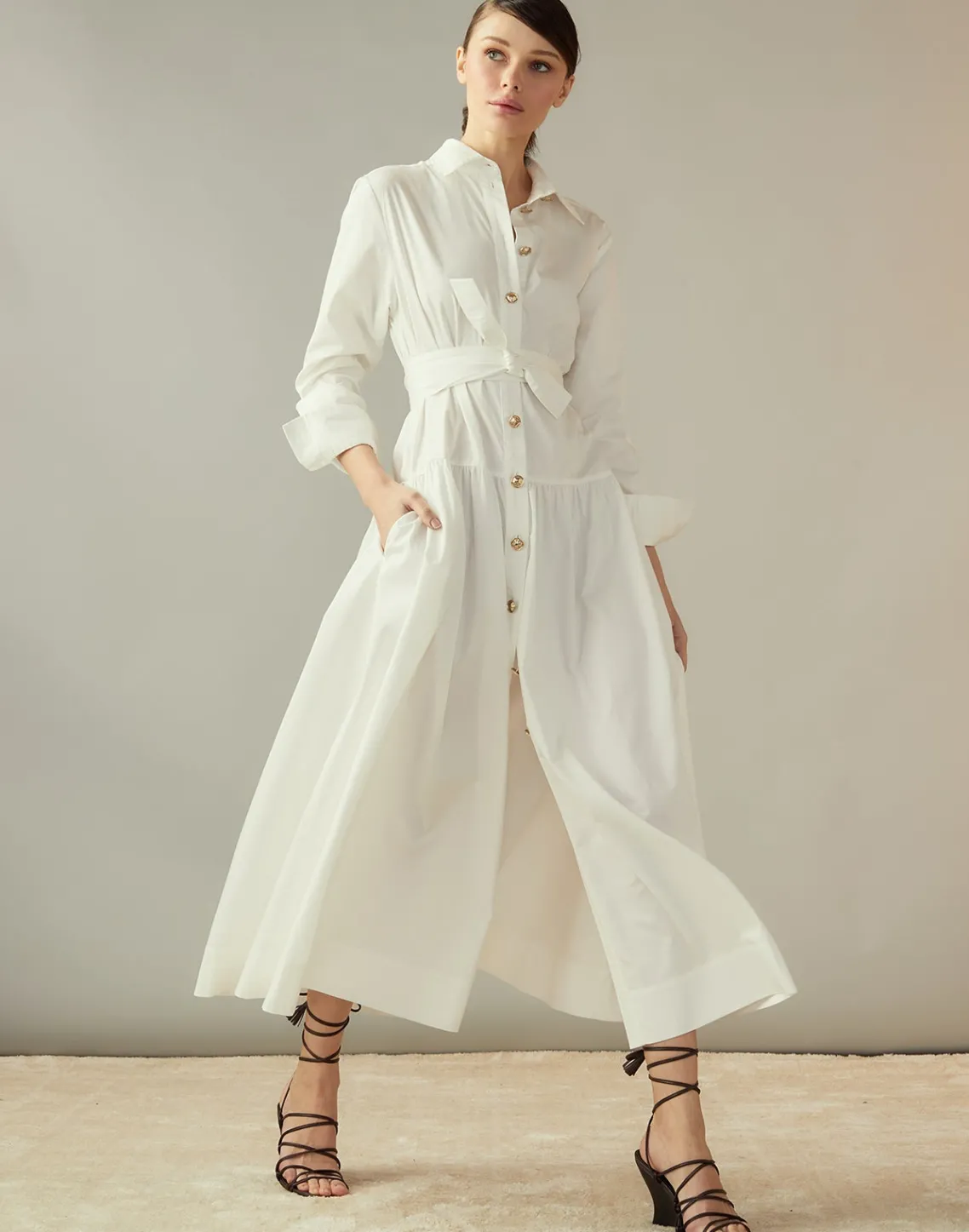 Cynthia Rowley Perennial Shirt Dress White Outlet