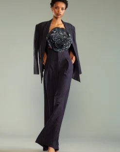 Cynthia Rowley Pinstripe Blazer Navy Hot