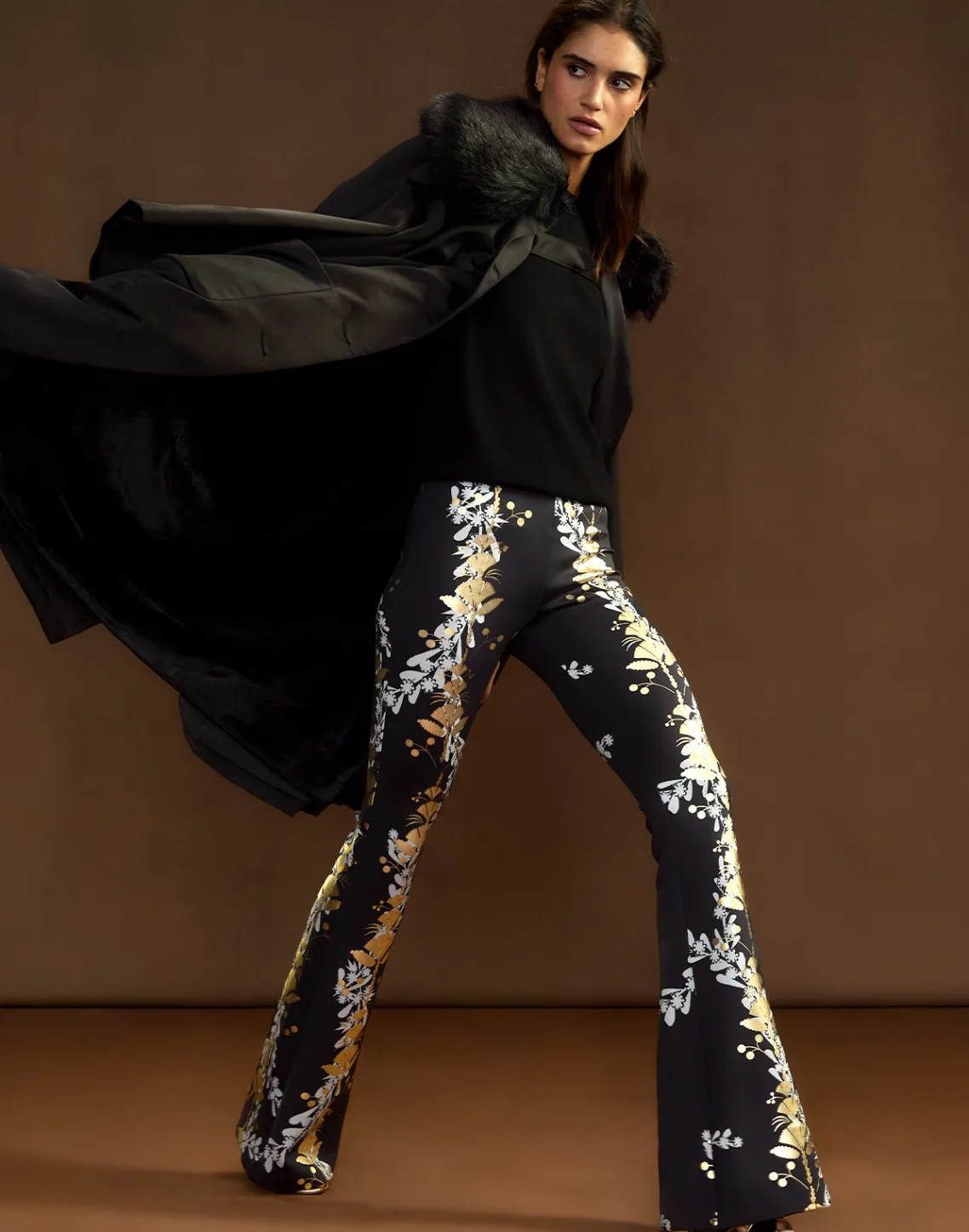 Cynthia Rowley Polished Coat BLACK Clearance