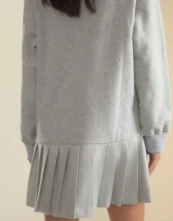 Cynthia Rowley Preston Kilt Sweatshirt Dress HGREY Best