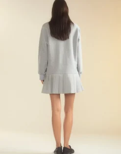Cynthia Rowley Preston Kilt Sweatshirt Dress HGREY Best