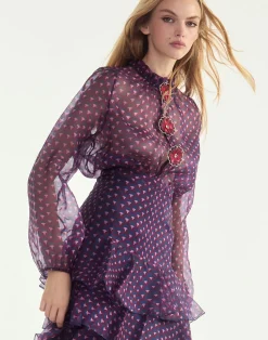 Cynthia Rowley Prim Silk Organza Blouse RDNVY Online