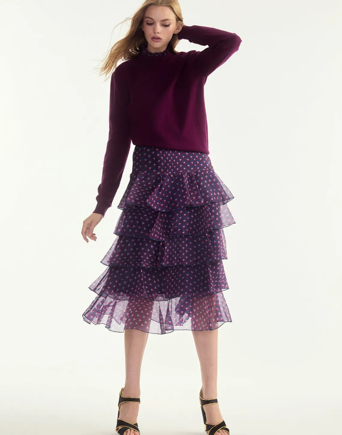 Cynthia Rowley Prim Silk Organza Skirt RDNVY Clearance