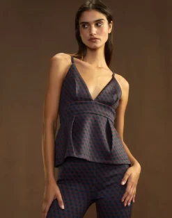 Cynthia Rowley Rho Bonded Top RDNVY Hot