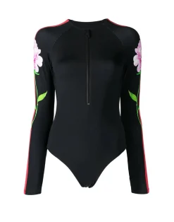 Cynthia Rowley Riley Surfsuit BLACK New