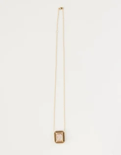 Cynthia Rowley Rose Quartz and Peridot Pendant New