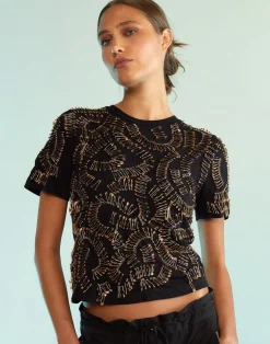 Cynthia Rowley Safety First Tee BLACK New