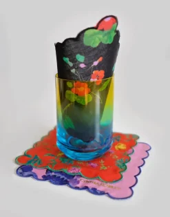 Cynthia Rowley Scallop Embroidered Edge Cocktail Napkin BLKFL Best