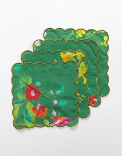 Cynthia Rowley Scallop Embroidered Edge Cocktail Napkin GRNFL Online