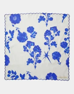 Cynthia Rowley Scallop Embroidered Edge Dinner Napkin WTBLU Sale