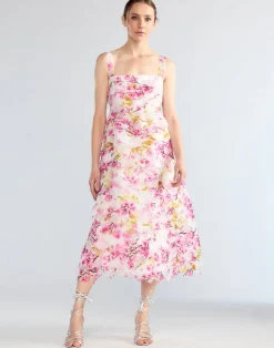 Cynthia Rowley Scalloped Petal Midi Dress WHTMT Best
