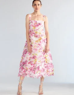 Cynthia Rowley Scalloped Petal Midi Dress WHTMT Best