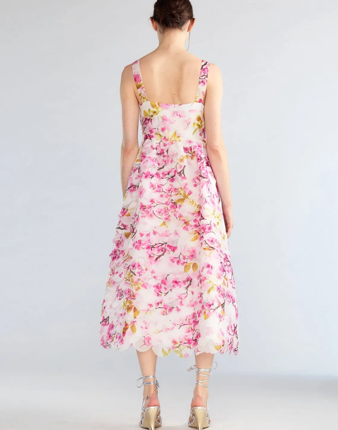 Cynthia Rowley Scalloped Petal Midi Dress WHTMT Best