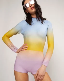 Cynthia Rowley Sea Ombre Wetsuit Blue/Yellow/Pink Fashion