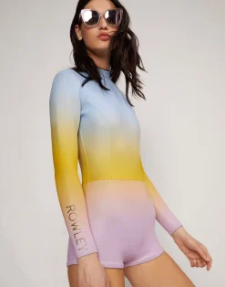 Cynthia Rowley Sea Ombre Wetsuit Blue/Yellow/Pink Fashion