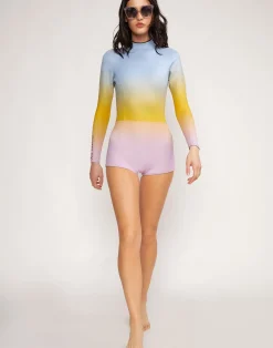 Cynthia Rowley Sea Ombre Wetsuit Blue/Yellow/Pink Fashion