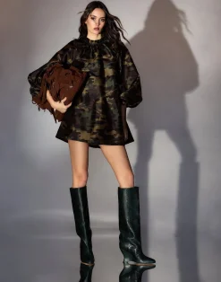 Cynthia Rowley Second Nature Silk Taffeta Dress GRNCAM Online