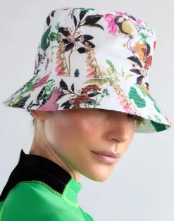 Cynthia Rowley Secret Garden Bucket Hat WHTMT Outlet