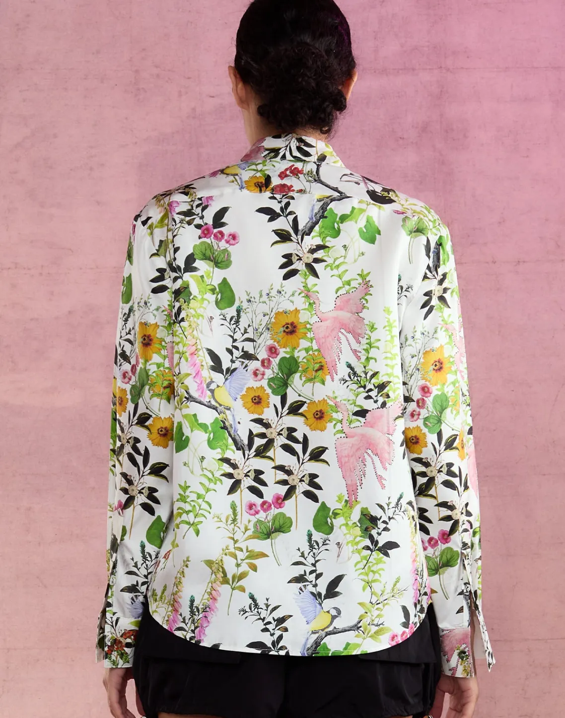 Cynthia Rowley Secret Garden Silk Shirt WHTMT Online