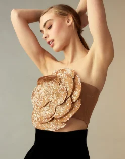 Cynthia Rowley Sequin Flower Bandeau CMLMLT Hot