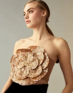 Cynthia Rowley Sequin Flower Bandeau CMLMLT Hot