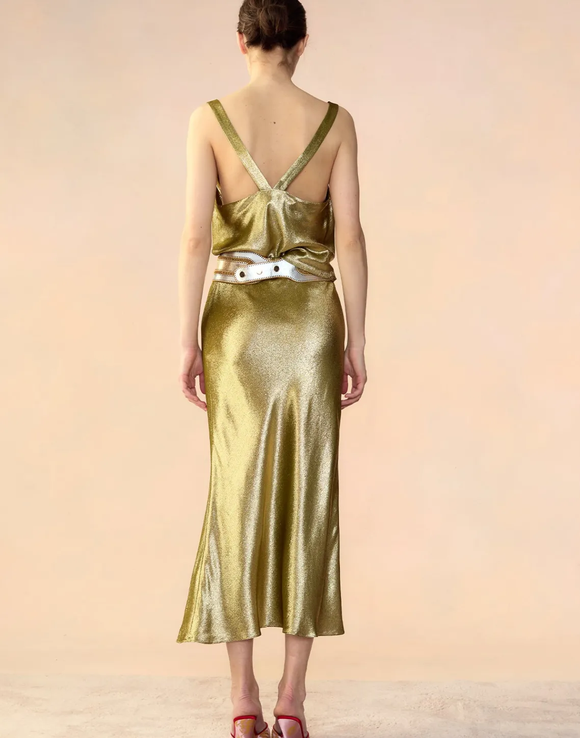 Cynthia Rowley Shimmering Siren Skirt GREEN Discount