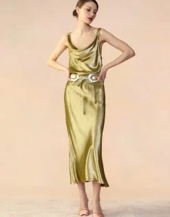 Cynthia Rowley Shimmering Siren Skirt GREEN Discount