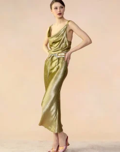 Cynthia Rowley Shimmering Siren Skirt GREEN Discount