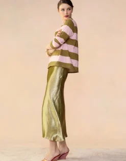 Cynthia Rowley Shimmering Siren Skirt GREEN Discount