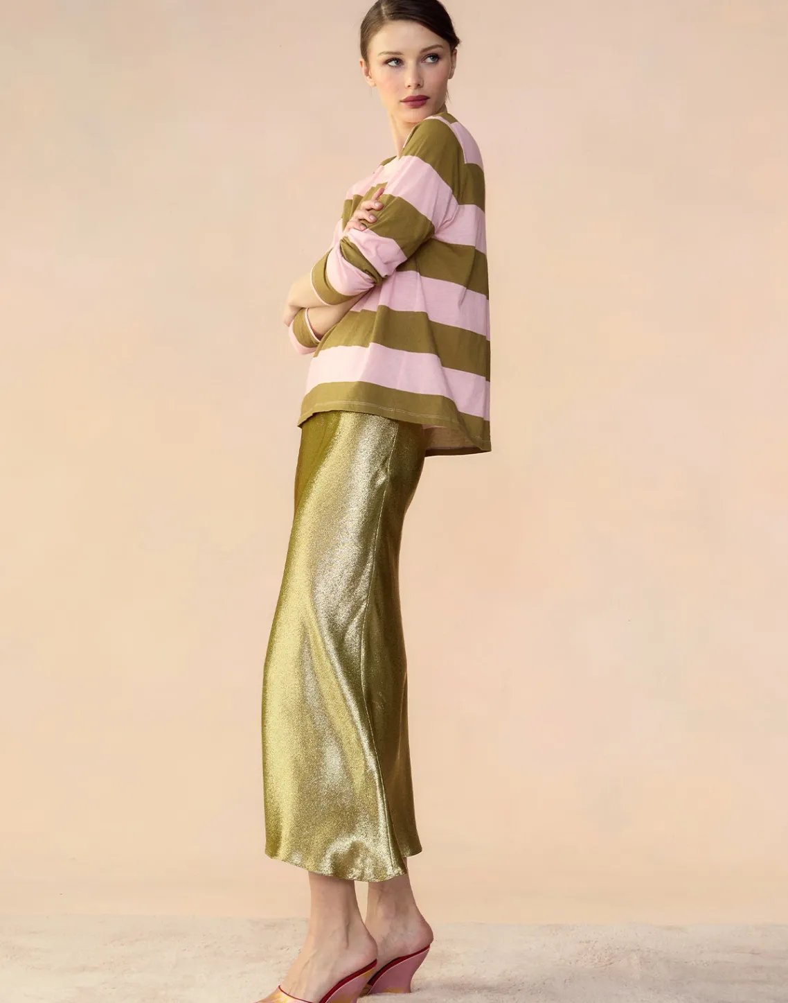 Cynthia Rowley Shimmering Siren Skirt GREEN Discount