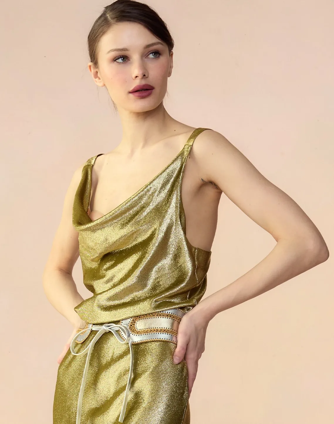 Cynthia Rowley Shimmering Siren Top GREEN Discount