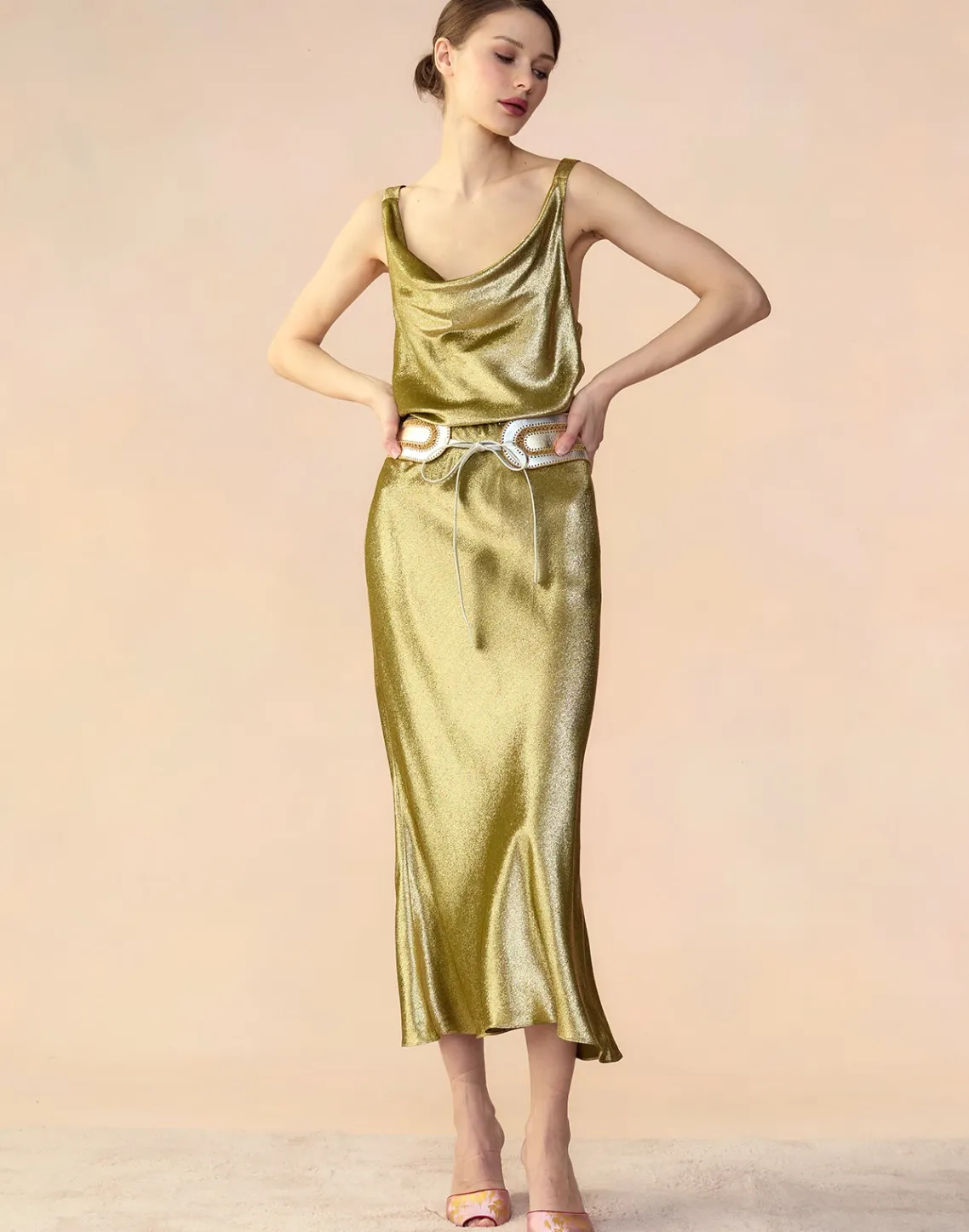 Cynthia Rowley Shimmering Siren Top GREEN Discount