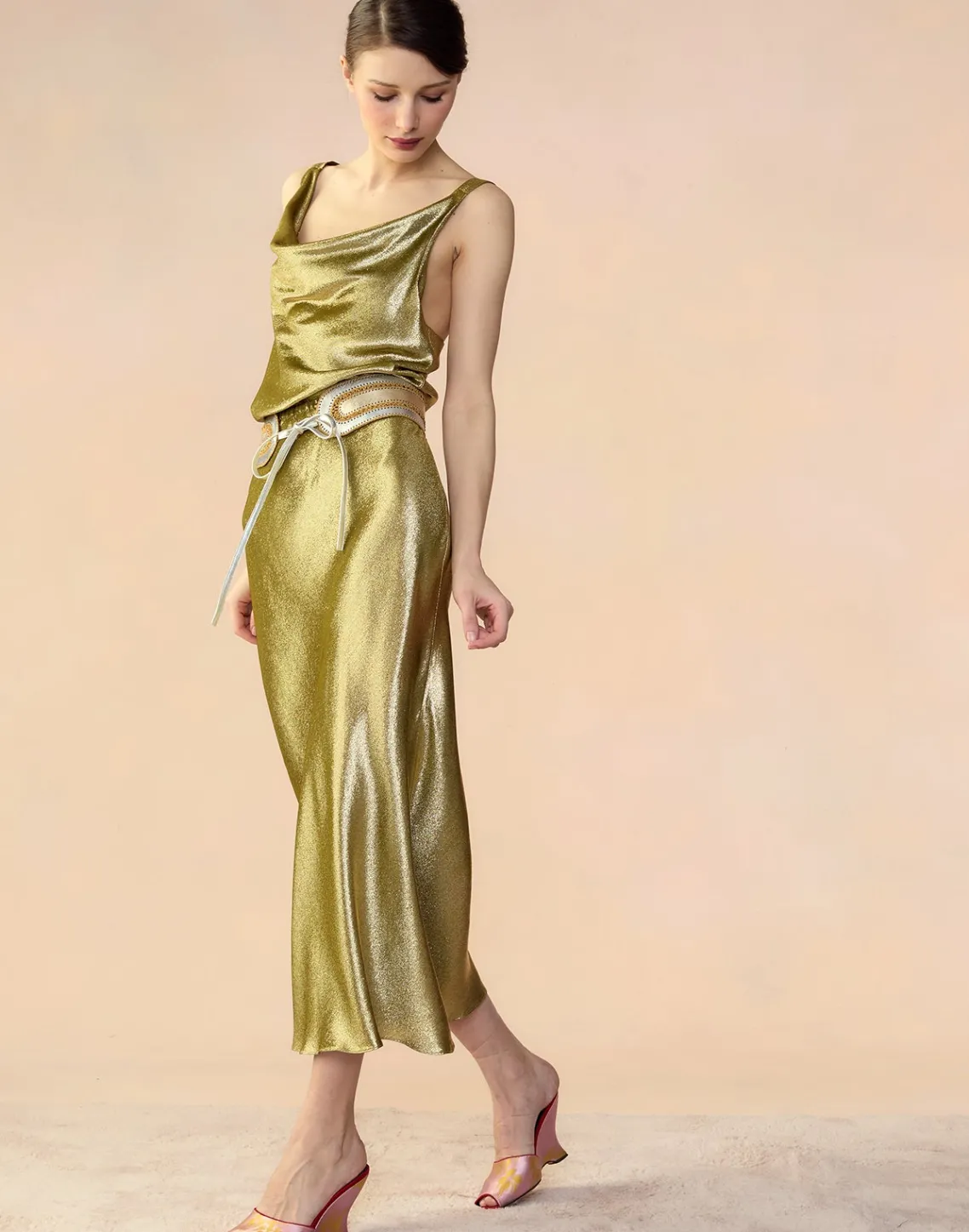 Cynthia Rowley Shimmering Siren Top GREEN Discount