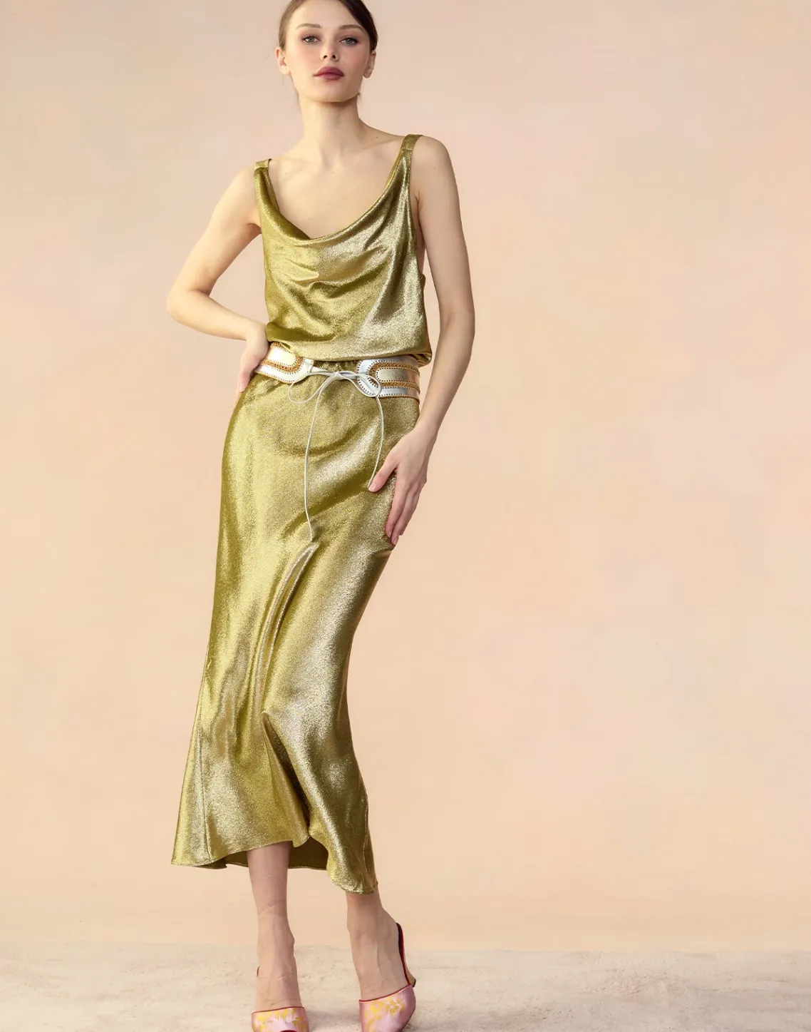 Cynthia Rowley Shimmering Siren Top GREEN Discount