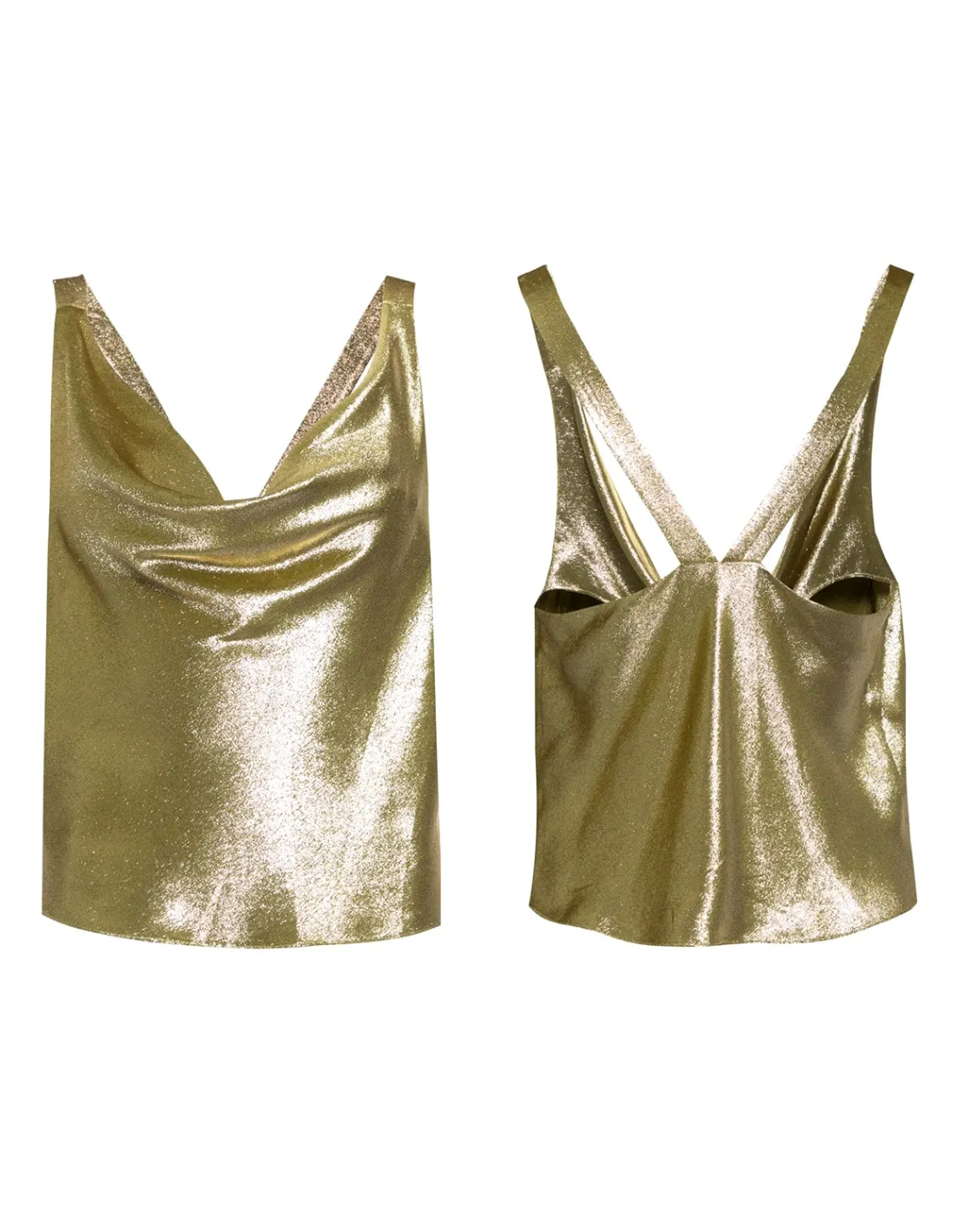 Cynthia Rowley Shimmering Siren Top GREEN Discount