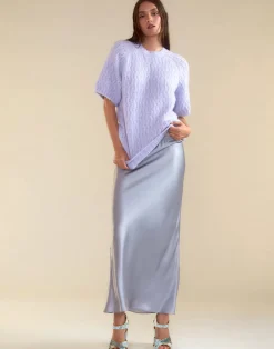 Cynthia Rowley Sienna Silk Skirt LLGRY Fashion