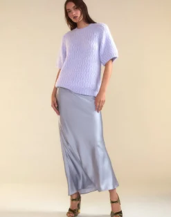 Cynthia Rowley Sienna Silk Skirt LLGRY Fashion