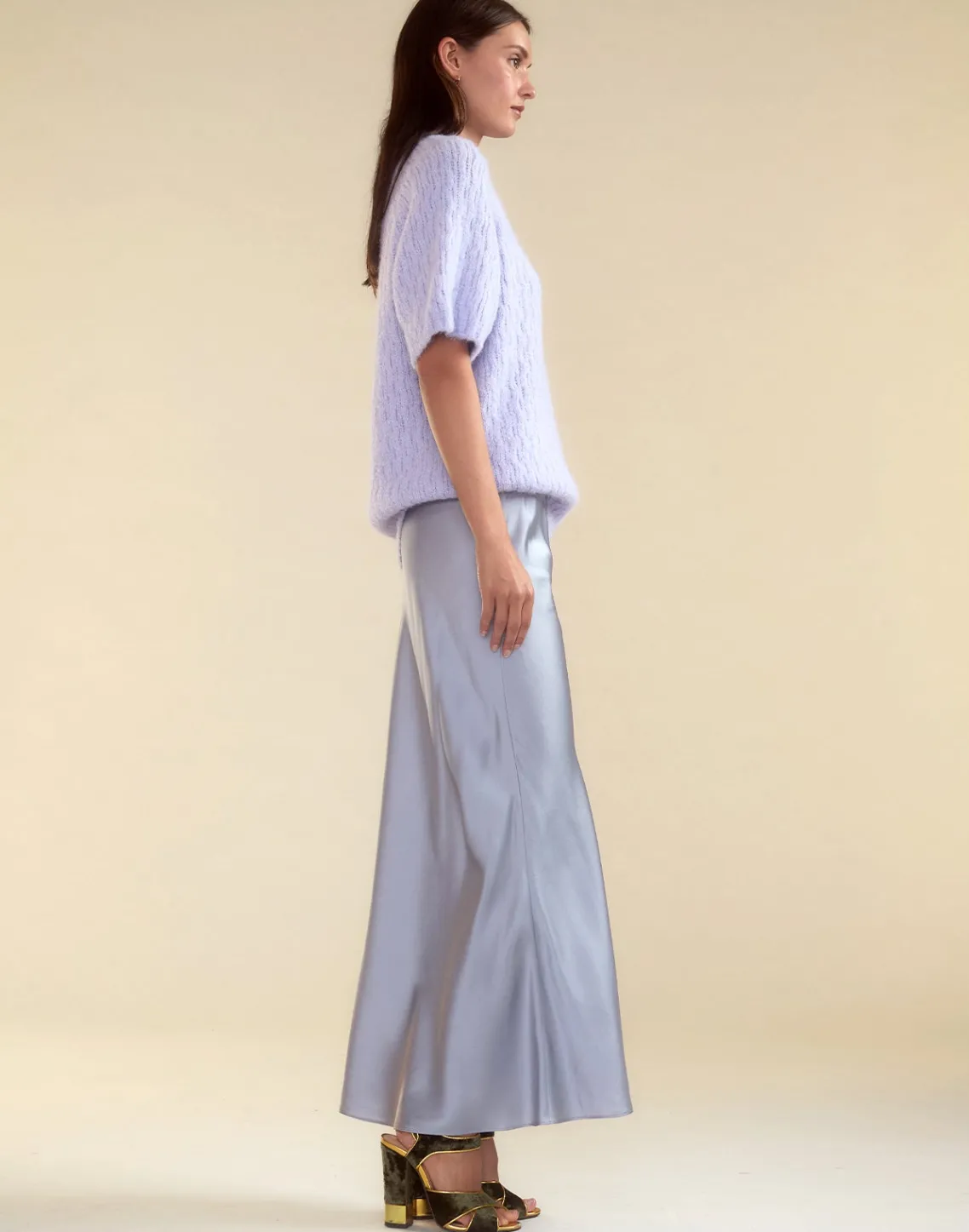 Cynthia Rowley Sienna Silk Skirt LLGRY Fashion