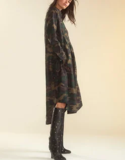 Cynthia Rowley Silk Taffeta Shirt Dress GRNCAM Fashion