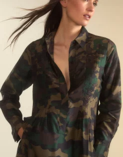 Cynthia Rowley Silk Taffeta Shirt Dress GRNCAM Fashion