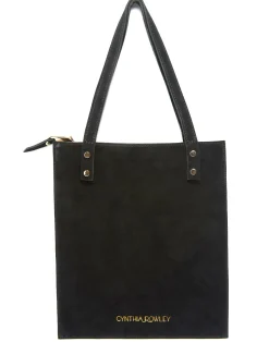 Cynthia Rowley Sleek Suede Tote BLACK Best