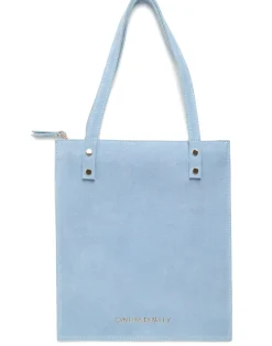 Cynthia Rowley Sleek Suede Tote BLUE Best