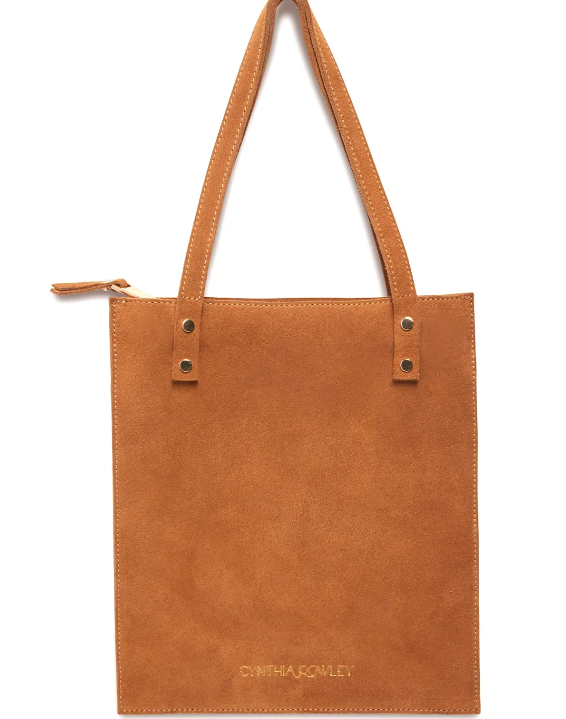 Cynthia Rowley Sleek Suede Tote BROWN Clearance