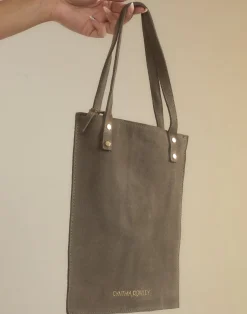 Cynthia Rowley Sleek Suede Tote DRKGR Online